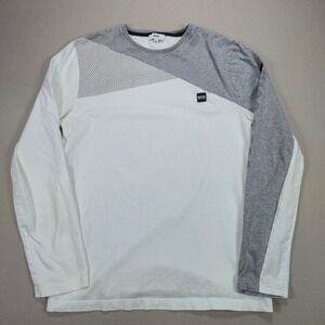 Boss Hugo Boss Long Sleeve Tee Colorblock Logo Graphic White Grey Boys 16M